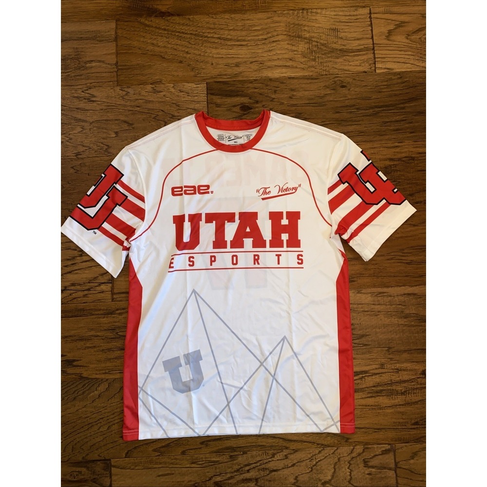 The Victory Utah Esports Gamer U 17 Jersey Mens Sm White Red University of Utah